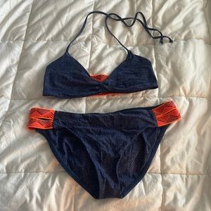L Space Blue and Orange Swimsuit - Size M